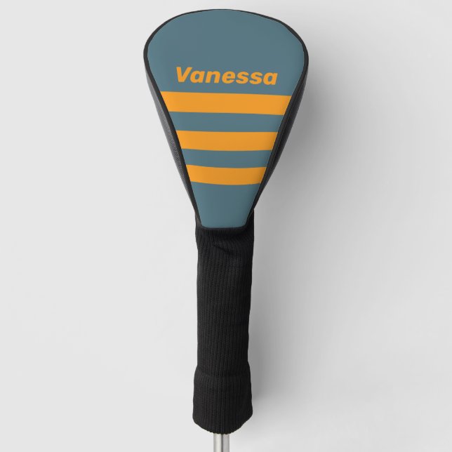 Funda Para Palo De Golf Retro Sunshine Three Across Striping with Name (Anverso)