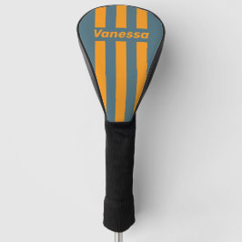 Funda Para Palo De Golf Retro Sunshine Tres Franjas de Alfiler con Nombre