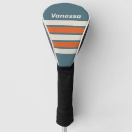 Funda Para Palo De Golf Retro Surfside a través de rayas con nombre