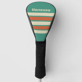 Funda Para Palo De Golf Retro Timeless Across Striping with Name