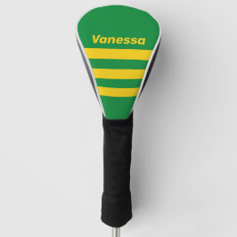 Funda Para Palo De Golf Retro Tropical Palma Tres Franjas con Nombre