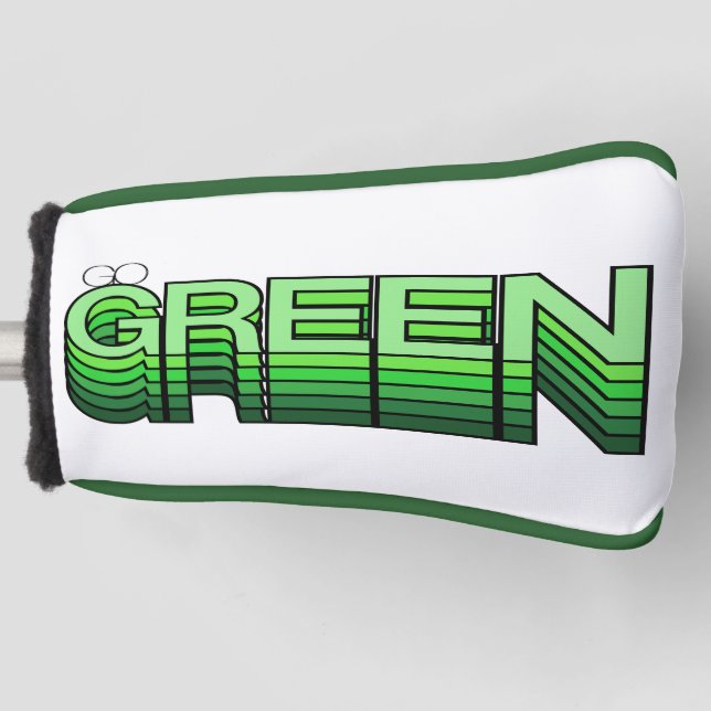Funda Para Palo De Golf Retro Verde Retro Moderna Reutilización Reciclaje  (Anverso)