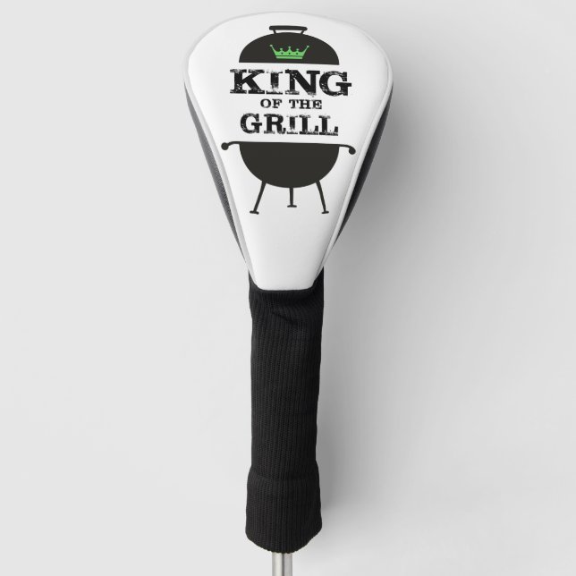 Funda Para Palo De Golf Rey Del Grill, Corona Verde Negra (Anverso)