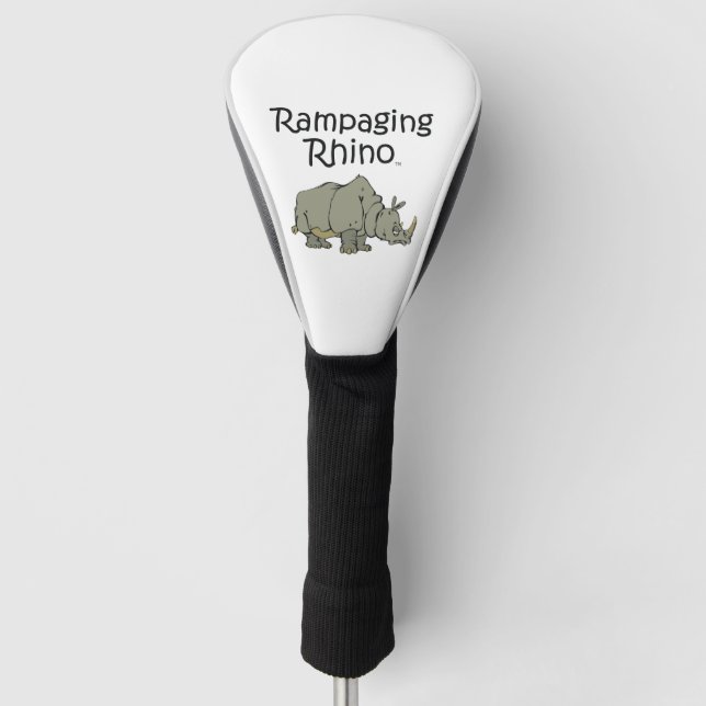 Funda Para Palo De Golf Rinoceronte de furia de la CAMISETA (Anverso)