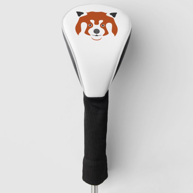 FUNDA PARA PALO DE GOLF ROJO CARA PANDA (Anverso)