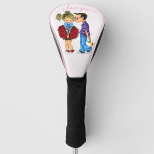 Funda Para Palo De Golf Romantic Couple Golf Head Cover Gift - Te Amo