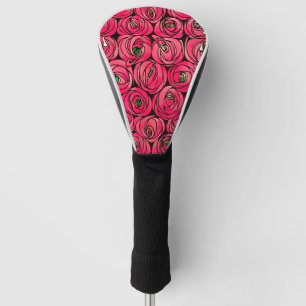 Funda Para Palo De Golf Rosa Art Nouveau Rennie Macintosh Graphic