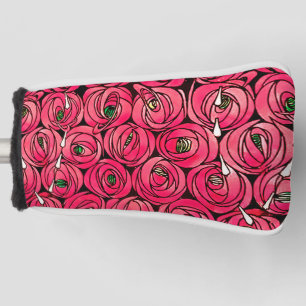 Funda Para Palo De Golf Rosa Art Nouveau Rennie Macintosh Graphic