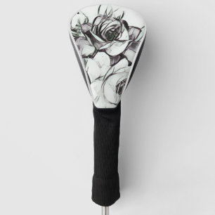 Funda Para Palo De Golf Rosa blanco negro con clase con el tacto de la
