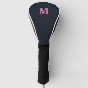 Funda Para Palo De Golf Rosa de la marina profunda monogramado