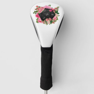 Funda Para Palo De Golf Rosa floral D20 Tabletop RPG Gaming dados