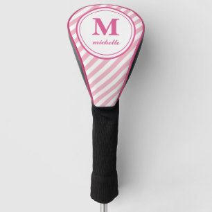 Funda Para Palo De Golf Rosa   Golf   monograma de NOMBRE personalizado a 