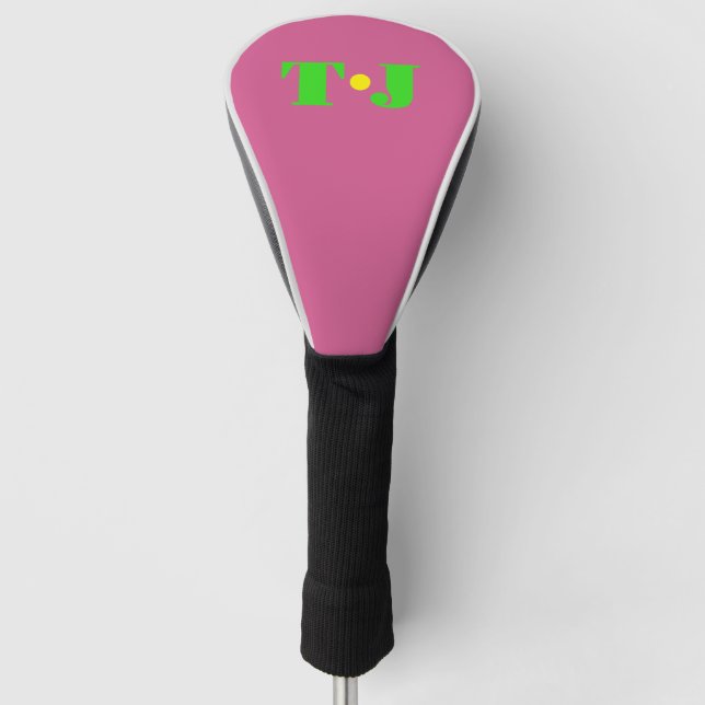 Funda Para Palo De Golf Rosa Monograma (Anverso)
