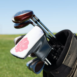 Funda Para Palo De Golf Rosa monograma personalizado
