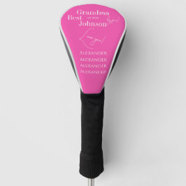 Funda Para Palo De Golf Rosa personalizado de la abuela