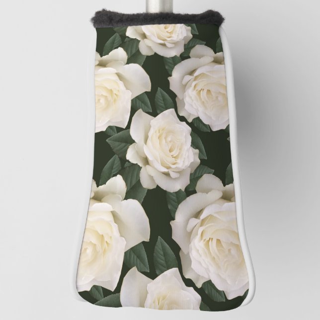 Funda Para Palo De Golf Rosas blancas (Girar 90)