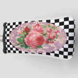 Funda Para Palo De Golf Rosas rosas rosadas Harlequin Vintage