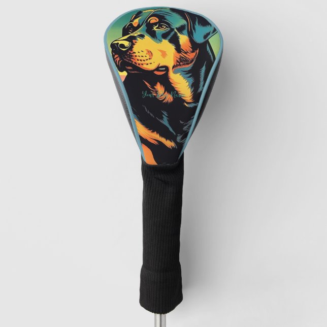 Funda Para Palo De Golf Rottweiler Dog 001 - Bruno Pokopen (Anverso)