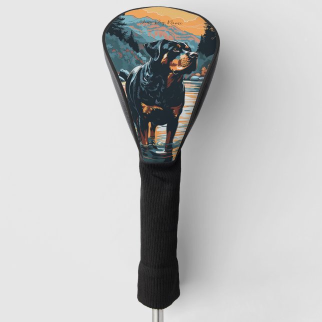 Funda Para Palo De Golf Rottweiler Dog 005 - Bruno Pokopen (Anverso)