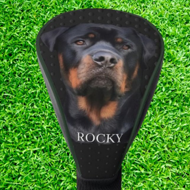 Funda Para Palo De Golf Rottweiler Gris Oscuro (Protect your clubs in style with our Rottweiler golf head cover featuring dark grey dots)