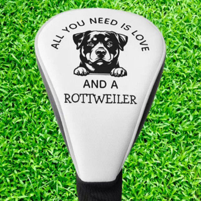 Funda Para Palo De Golf  Rottweiler-Loving Golfers (Show off your love for Rottweilers on the course with this unique golf head cover. Protect your club)