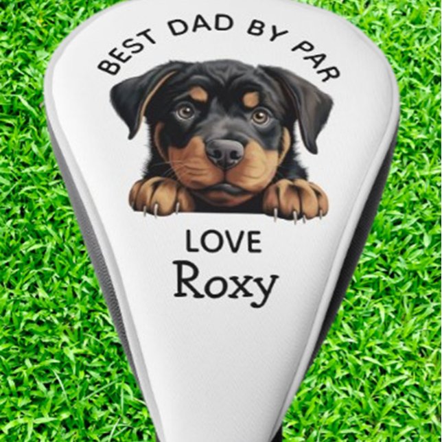 Funda Para Palo De Golf   Rottweiler Puppy Customize  (Protect your clubs with a personalized Rottweiler puppy golf head cover.  )