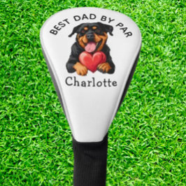Funda Para Palo De Golf Rottweiler Red Heart Gift 