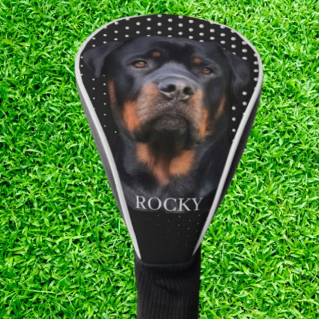 Funda Para Palo De Golf   Rottweiler White (Surprise a Rottweiler dad with a unique golf head cover. )
