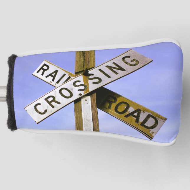 Funda Para Palo De Golf Rótulo Passive Railroad Crossing Crossbuck (Anverso)