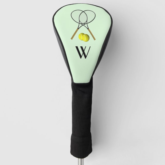 Funda Para Palo De Golf Rótulos de tenis verdes (Anverso)