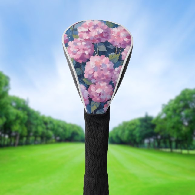 Funda Para Palo De Golf Rubor Pink Hydrangeas Floral (Subido por el creador)