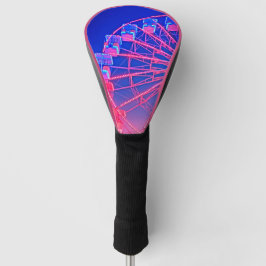 Funda Para Palo De Golf Rueda de la fortuna azul y rosa