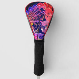 Funda Para Palo De Golf Rueda de la fortuna roja y púrpura