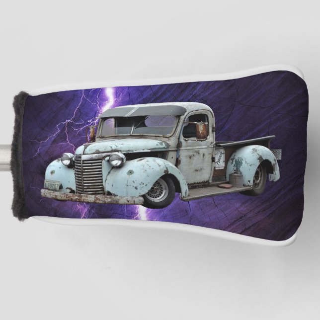 Funda Para Palo De Golf Ruedas rusticas de vagón herradura estilo occident (Anverso)