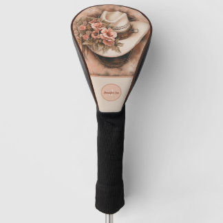 Funda Para Palo De Golf Rustic Creme Stetson Flowers Personalized