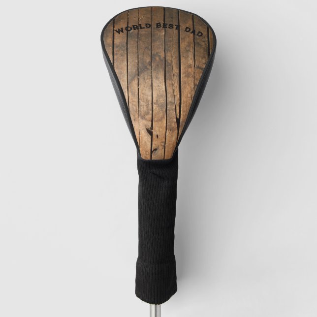 Funda Para Palo De Golf Rústico angustiado oscuro al aire libre Barn Wood  (Anverso)