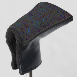Funda Para Palo De Golf Rusto crujido verde con grietas azules llamativas