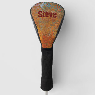 Funda Para Palo De Golf Rusty, Verdigris, Grunge Steampunk Personalizado