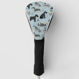 Funda Para Palo De Golf Rutas Schnauzer y huesos