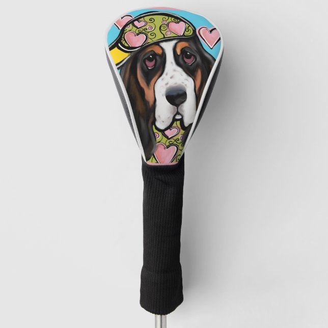 Funda Para Palo De Golf Sabueso de orejas caídas (Anverso)