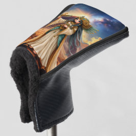 Funda Para Palo De Golf Sacerdotisa Celestial de la Pirámide Dorada.