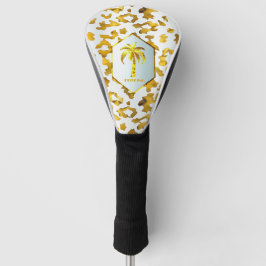 Funda Para Palo De Golf Safari Chic Estampado Leopardo Dorado