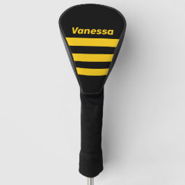 Funda Para Palo De Golf Safety Bee Nostálgico con Franjas y Nombre