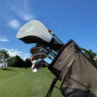 Funda Para Palo De Golf Sage Green Elegant Damask