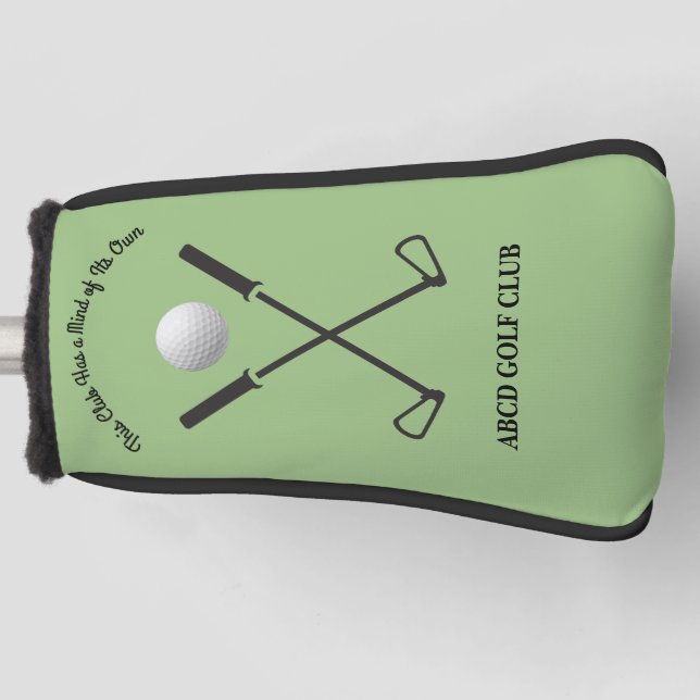 Funda Para Palo De Golf Sage Green Stylish Modern Golf Club Head Cover (Anverso)