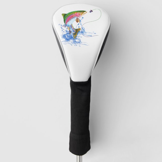 Funda Para Palo De Golf Saltando la trucha arcoiris (Anverso)
