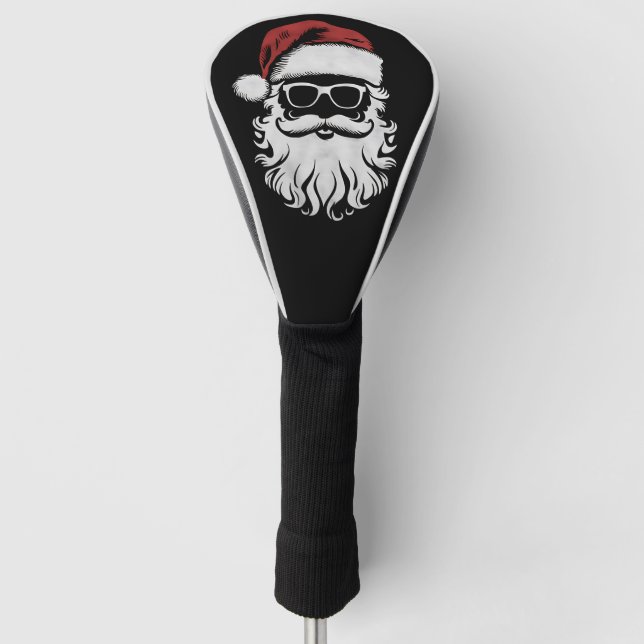Funda Para Palo De Golf Santa Claus enfrenta lentes de sol con navidad de  (Anverso)