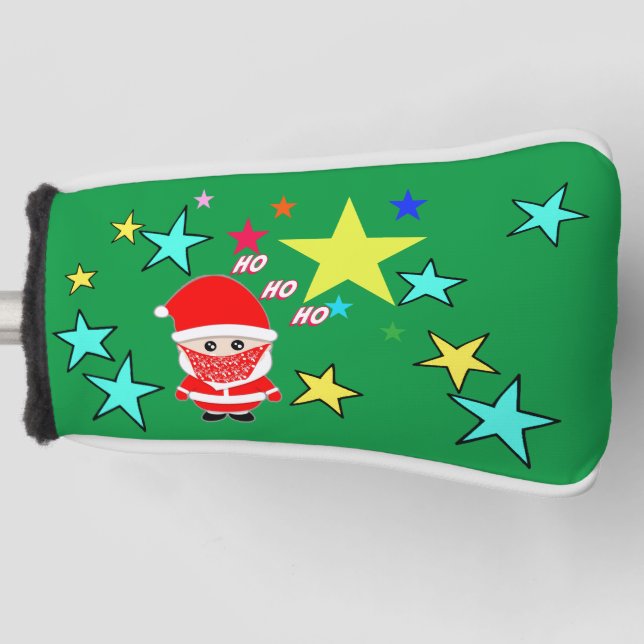 Funda Para Palo De Golf Santa Ho Ho Ho (Anverso)