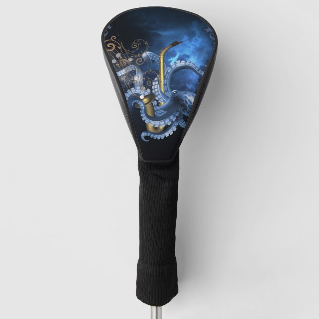 Funda Para Palo De Golf Saxofón musical con pulpo (Anverso)