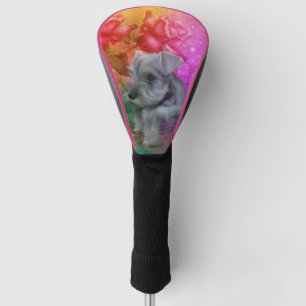 Funda Para Palo De Golf Schnauzer Puppy Dog Animal Art